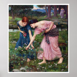Dam Picking Ro, John William Waterhouse Poster