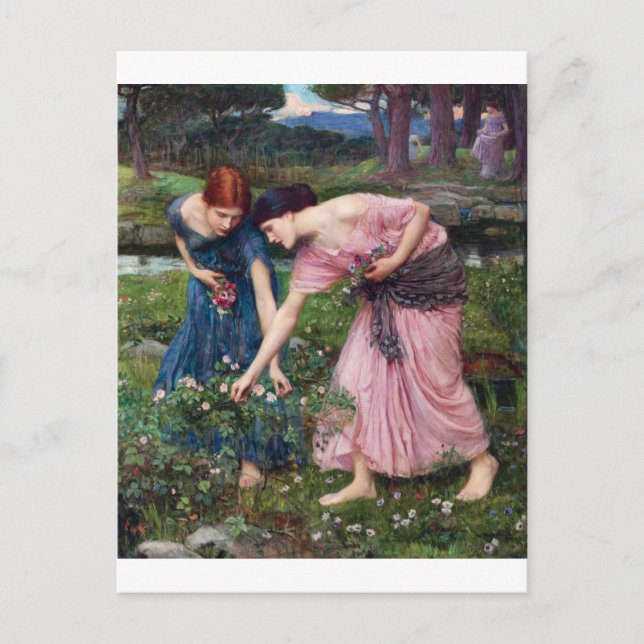 Dam Picking Ro, John William Waterhouse Vykort (Framsida)