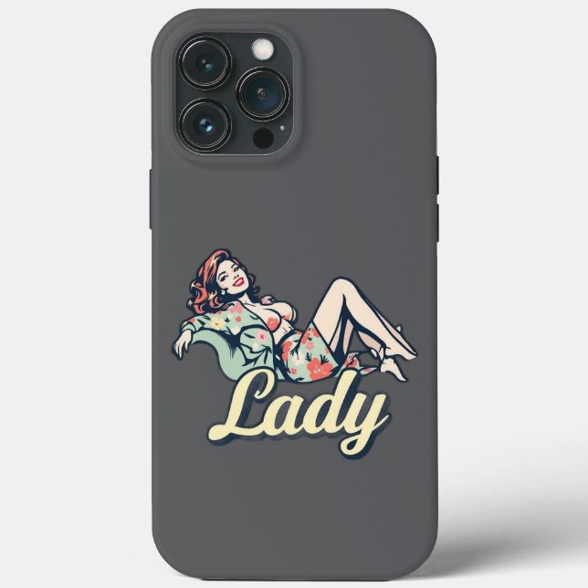 "Dam Pin-Up Art iPhone 13 Pro Max Fodral (Baksida)