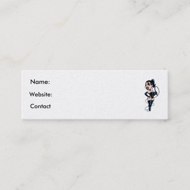 Dam-pipettkort Mini Visitkort (Framsida)