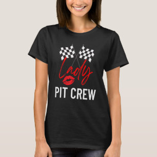Dam Pit Crew Tävling-Födelsedagsfesten Familjer Kv T Shirt