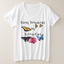 Dam Plus Storlek Tee Shirt Easily Distrated