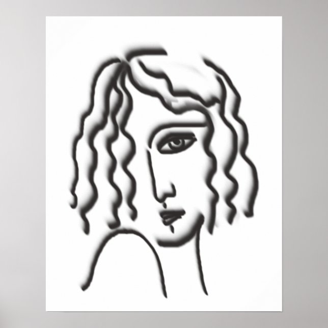 Dam porträtt poster (Framsidan)