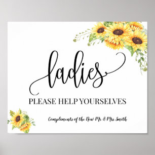 Dam Pulverrum bröllopsblommor Poster