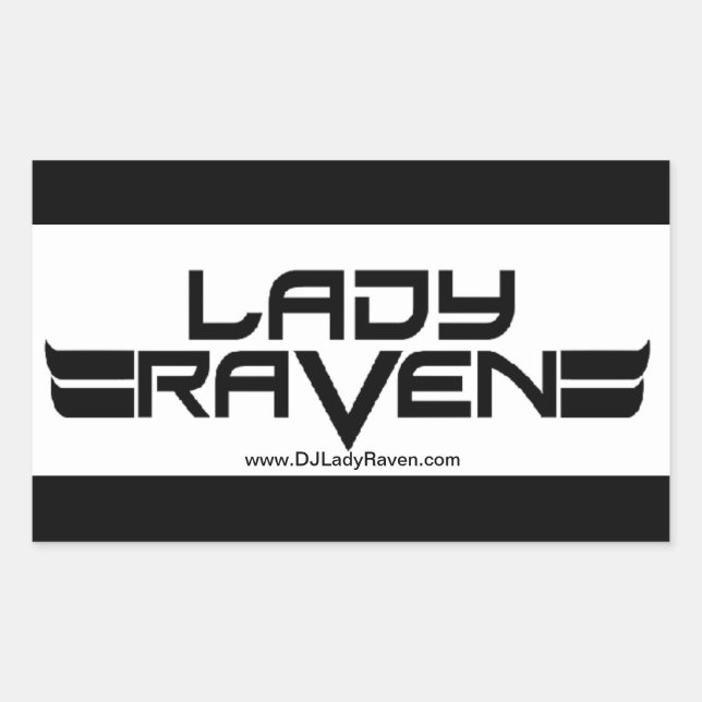 Dam Raven Sticker Rektangulärt Klistermärke (Framsida)