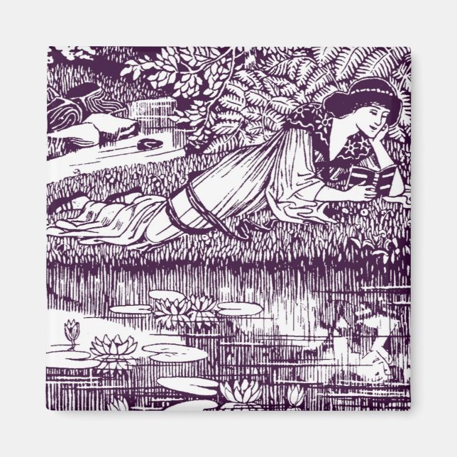 Dam Reading bredvid en damm Magnet (Framsidan)