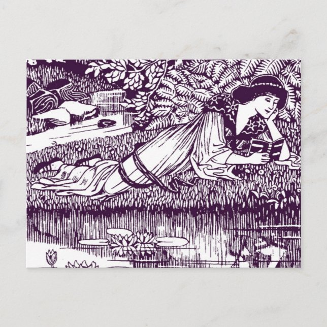 Dam Reading bredvid en damm Vykort (Framsida)