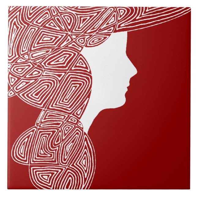 Dam Red Kakelplatta (Framsidan)