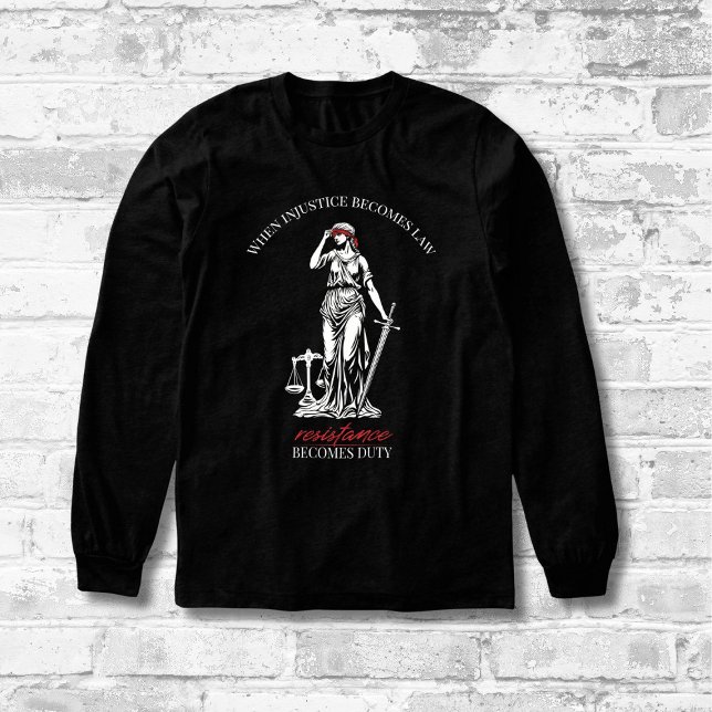 Dam: Resistens mot rättvisan T Shirt (Skapare uppladdad)
