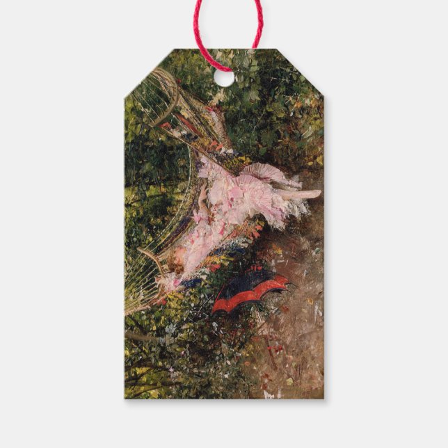 Dam Resting in a Hammock (av Giovanni Boldini) Presentetikett (Framsidan)