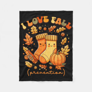 Dam Retro Groovy Jag Älskar Fallprevention Höst T- Fleecefilt