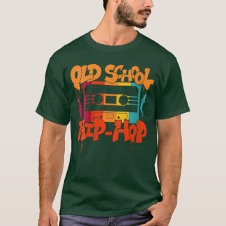 Dam Retro Old School Hip Hop 80- och 90-tals Graff T Shirt