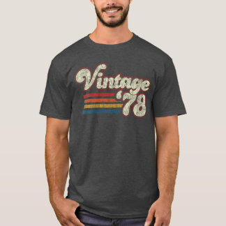 Dam Retro Vintage 1978 44 Födelsedag VNeck vän T Shirt