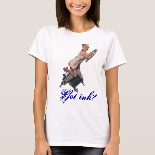 Dam Ringer "Har Bläck?" T-Shirt (Framsida)