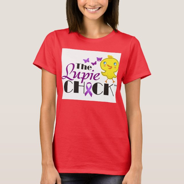 Dam Ringer Lupie Chick T-Shirt (Framsida)