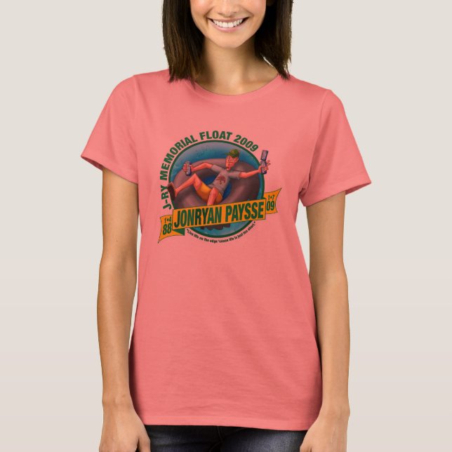 Dam Ringer T (svartvitt) Tee Shirt (Framsida)