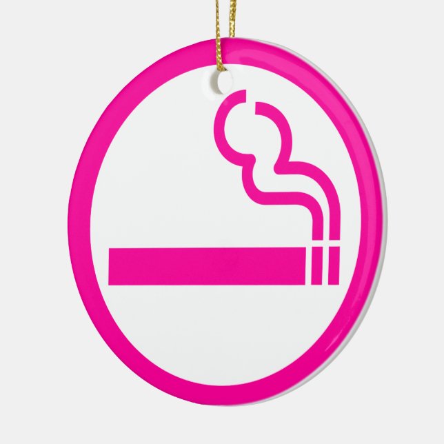 Dam Rökområde 喫 煙 女 性 japanskt tecken Julgransprydnad Keramik (Vänster)