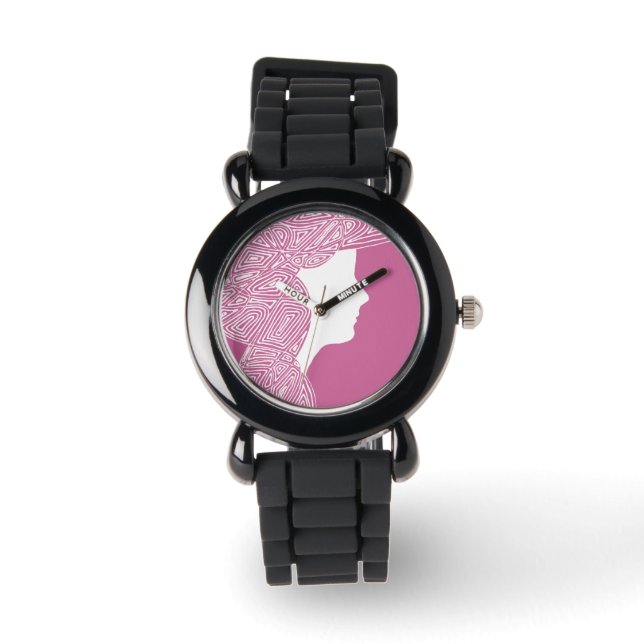 Dam Rosa Armbandsur (Framsida)
