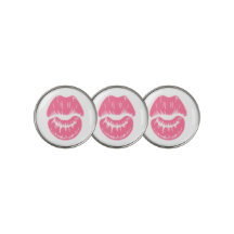 Dam Rosa Lipstick KissMark Golf Boll Marker