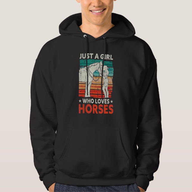 Dam Ryttare Ägar Outfit Equestrian Häst  Hoodie (Framsida)
