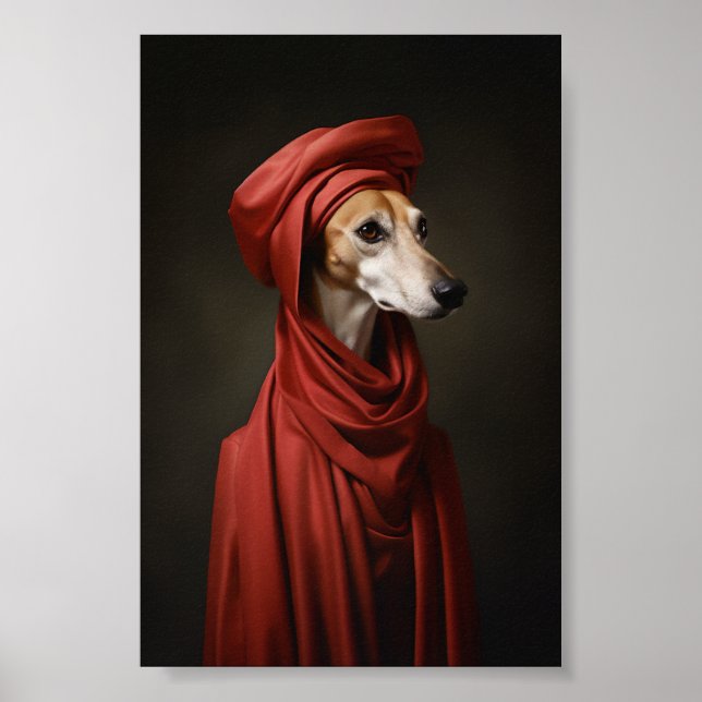 Dam Saluki Hund Poster (Framsidan)