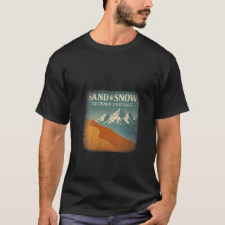 Dam Sand och Snö Colorado Dynnatur Toppar Berg T Shirt
