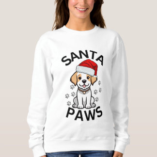 Dam - Santa Sweatshirt - Santa Tassar Hund T Shirt