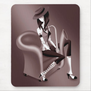 Dam Saxofonist - Jazz-Inspirerad Musmatta