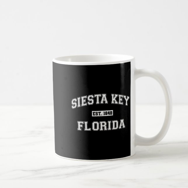 Dam Siesta Key Florida Retro Varsity Stil Kaffemugg (Höger)