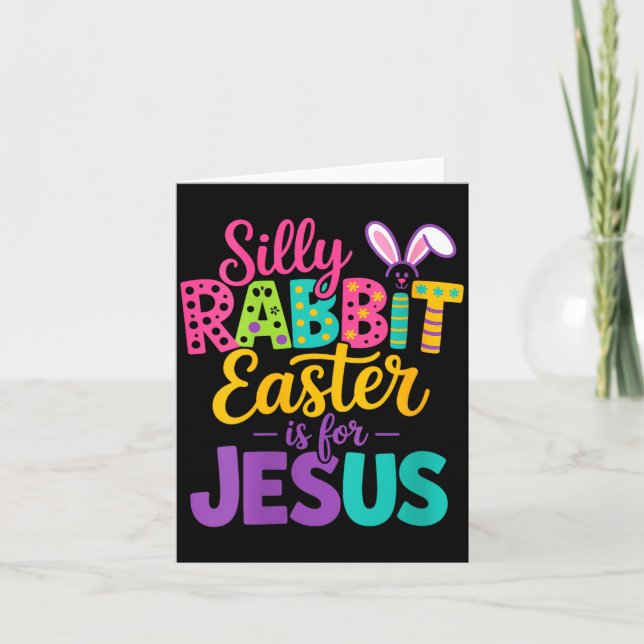 Dam Silly Rabbit Påsk är för Jesus Roligt Kort (Framsida)