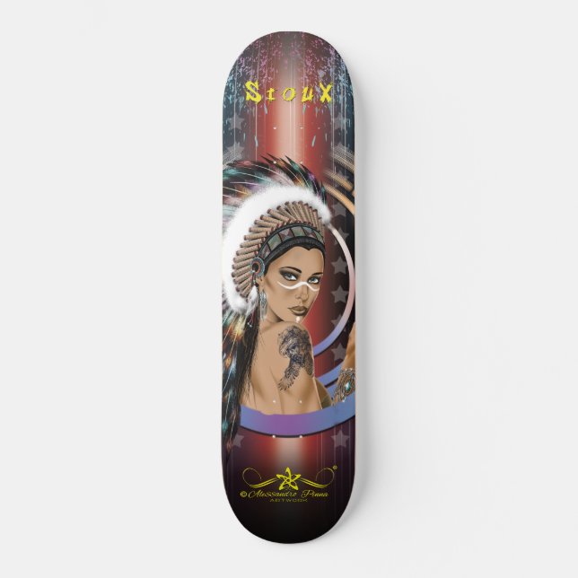 Dam Sioux Mini Skateboard Bräda 18,5 Cm (Framsida)