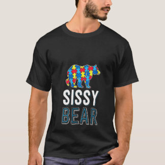 Dam Sissy Bear Världsdagen för autismmedvetenhet F T Shirt