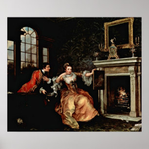 Dam Sista Stake av William Hogarth. Poster
