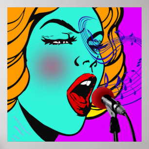 Dam sjungor blues poster