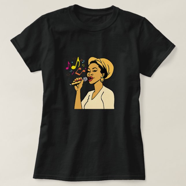 Dam Sjungor träffar T Shirt (Design framsida)