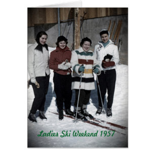 Dam Ski Helg 1957-fotokort OBS Kort