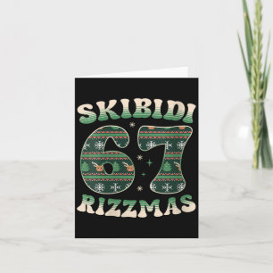 Dam Skibidi Rizzmas 67 Six Seven Meme Fula Julen T Kort