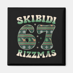 Dam Skibidi Rizzmas 67 Six Seven Meme Fula Julen T Magnet