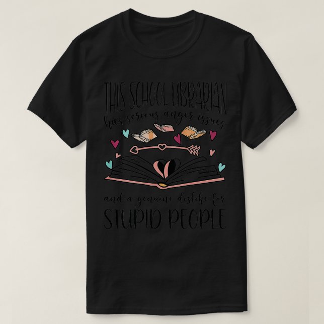 Dam-skolbiblioteket Bok 3 i Bibliotek T Shirt (Design framsida)