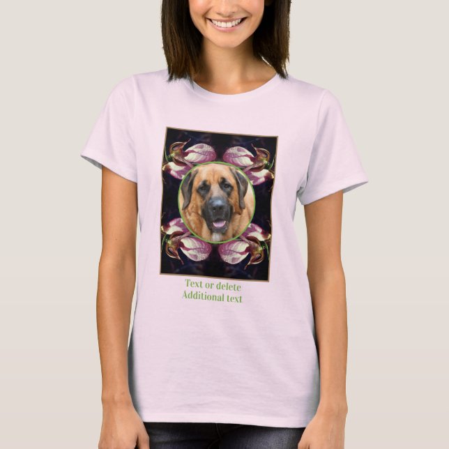 Dam Slipper Orchid Ram Skapar ditt eget foto T Shirt (Framsida)