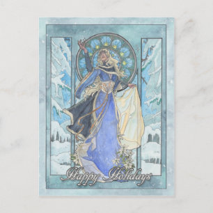 Dam Snowflake Postcard Vykort