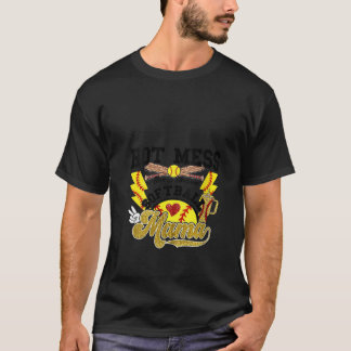 Dam-Softboll Mama Hot Mess Alltid Stressed Coqu T Shirt
