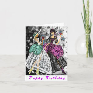 Dam som dricker Vin - Chef Kort