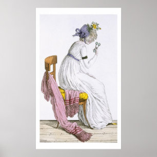 Dam som ha på sig en negligee, från "dräkten poster