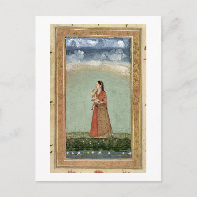 Dam som håller en skål ro från Small Clive Vykort (Framsida)