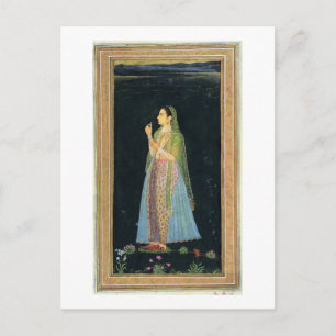 Dam som innehar en blommar från Small Clive Album Vykort