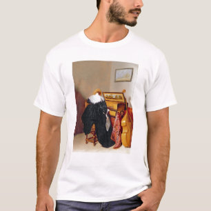 Dam som placeras av en Virginal Tee Shirt