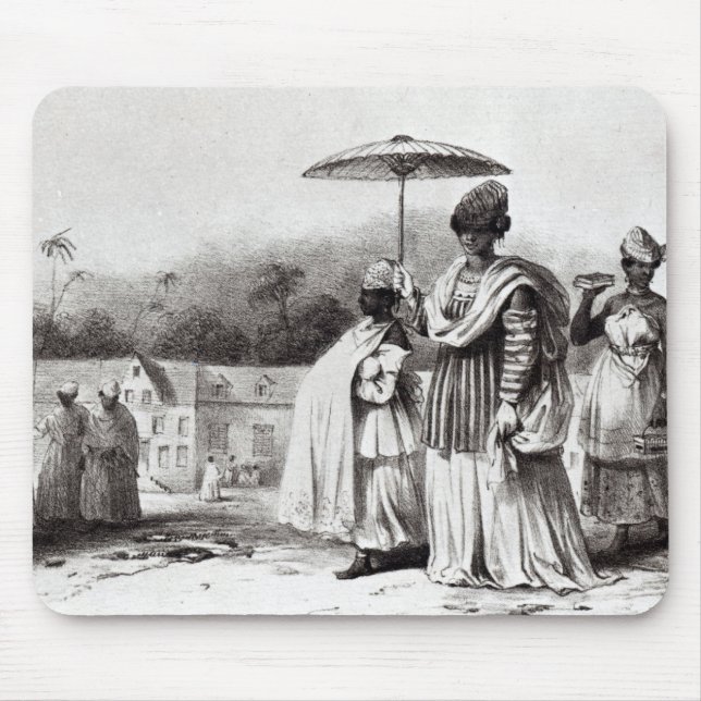 Dam som tar barnet till dop musmatta (Framsidan)