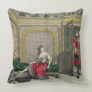 Dam som undressing för badet, publicerad c.1688-9 kudde
