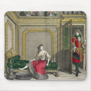 Dam som undressing för badet, publicerad c.1688-9 musmatta